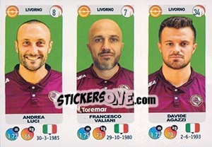 Sticker Andrea Luci / Francesco Valiani / Davide Agazzi - Calciatori 2018-2019 n. 653 - Panini