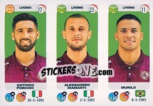 Cromo Antonio Porcino / Alessandro Diamanti / Murilo - Calciatori 2018-2019 - Panini