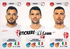 Sticker Sergio Contessa / Pietro Ceccaroni / Daniele Capelli - Calciatori 2018-2019 n. 658 - Panini