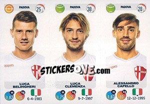 Sticker Luca Belingheri / Luca Clemenza / Alessandro Capello - Calciatori 2018-2019 - Panini