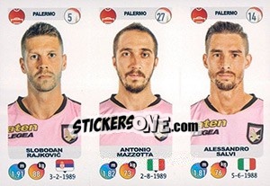 Sticker Slobodan Rajkovic / Antonio Mazzotta / Alessandro Salvi - Calciatori 2018-2019 n. 666 - Panini