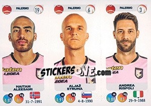 Cromo Haitam Aleesami / Aljaž Struna / Andrea Rispoli - Calciatori 2018-2019 - Panini