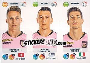Sticker Nicolas Haas / César Falletti / Stefano Moreo - Calciatori 2018-2019 - Panini