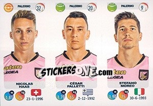 Cromo Nicolas Haas / César Falletti / Stefano Moreo - Calciatori 2018-2019 - Panini