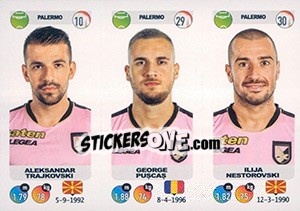 Sticker Aleksandar Trajkovski - George Pușcaș - Ilija Nestorovski - Calciatori 2018-2019 n. 670 - Panini