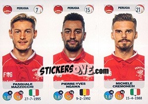 Sticker Pasquale Mazzocchi / Pierre-Yves Ngawa / Michele Cremonesi - Calciatori 2018-2019 - Panini