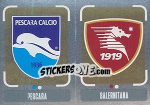 Figurina Scudetto Pescara - Scudetto Salernitana - Calciatori 2018-2019 - Panini