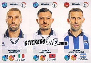 Figurina Vincenzo Fiorillo / Elhan Kastrati / Hugo Campagnaro - Calciatori 2018-2019 - Panini