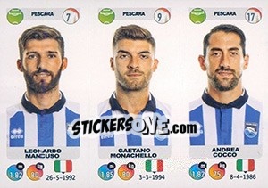 Cromo Leonardo Mancuso / Gaetano Monachello / Andrea Cocco - Calciatori 2018-2019 - Panini