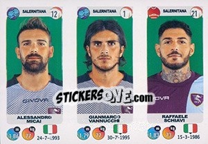 Sticker Alessandro Micai / Gianmarco Vannucchi / Raffaele Schiavi - Calciatori 2018-2019 n. 687 - Panini