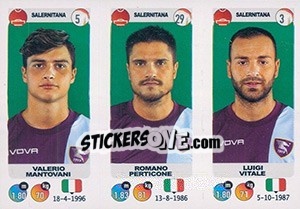 Figurina Valerio Mantovani / Romano Perticone / Luigi Vitale - Calciatori 2018-2019 - Panini