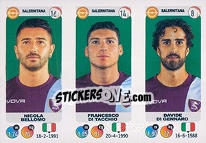 Sticker Nicola Bellomo / Francesco Di Tacchio / Davide Di Gennaro - Calciatori 2018-2019 n. 690 - Panini