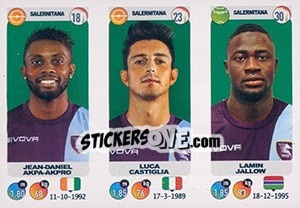 Sticker Jean-Daniel Akpa-Akpro / Luca Castiglia / Lamin Jallow - Calciatori 2018-2019 - Panini