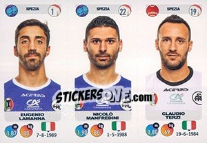 Sticker Eugenio Lamanna - Nicolò Manfredini - Claudio Terzi - Calciatori 2018-2019 - Panini