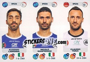 Sticker Eugenio Lamanna - Nicolò Manfredini - Claudio Terzi - Calciatori 2018-2019 n. 695 - Panini