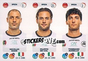 Sticker Nicolas Giani / Filippo De Col / Tommaso Augello - Calciatori 2018-2019 n. 696 - Panini
