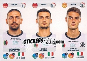 Sticker Roberto Crivello / Luca Vignali / Giulio Maggiore - Calciatori 2018-2019 n. 697 - Panini