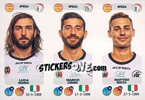 Figurina Luca Mora / Marco Crimi / Matteo Ricci - Calciatori 2018-2019 - Panini