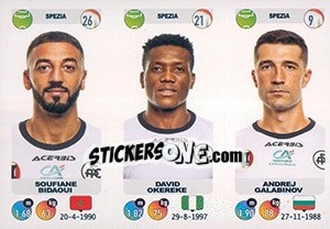 Sticker Soufiane Bidaoui / David Okereke / Andrej Galabinov - Calciatori 2018-2019 n. 700 - Panini