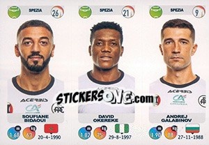 Cromo Soufiane Bidaoui / David Okereke / Andrej Galabinov - Calciatori 2018-2019 - Panini