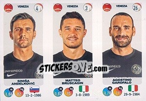 Figurina Siniša Andelkovic / Matteo Bruscagin / Agostino Garofalo - Calciatori 2018-2019 - Panini