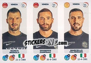 Sticker Marco Modolo / Giuseppe Zampano / Marcello Falzerano - Calciatori 2018-2019 - Panini