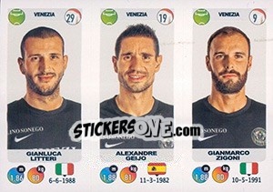 Cromo Gianluca Litteri / Alexandre Geijo / Gianmarco Zigoni - Calciatori 2018-2019 - Panini