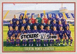 Sticker Squadra Fiorentina Women's - Calciatori 2018-2019 - Panini