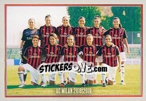 Figurina Squadra Milan - Calciatori 2018-2019 - Panini
