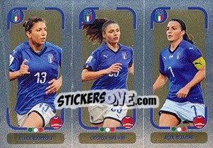Sticker Elisa Bartoli / Cecilia Salvai / Alia Guagni - Calciatori 2018-2019 n. 721 - Panini