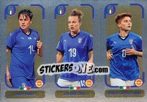 Sticker Alice Parisi / Aurora Galli / Manuela Giugliano - Calciatori 2018-2019 n. 722 - Panini