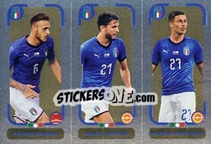 Sticker Federico Dimarco / Manuel Locatelli / Rolando Mandragora - Calciatori 2018-2019 n. 727 - Panini