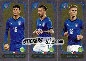 Sticker Riccardo Orsolini / Vittorio Parigini / Luca Vido - Calciatori 2018-2019 n. 729 - Panini