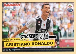 Sticker Primo gol in bianconero Cristiano Ronaldo - Calciatori 2018-2019 n. C1 - Panini