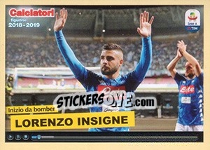 Sticker Inizio da bomber Lorenzo Insigne - Calciatori 2018-2019 n. C4 - Panini