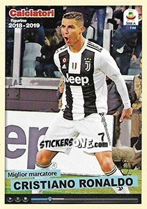 Sticker Miglior marcatore Cristiano Ronaldo - Calciatori 2018-2019 n. C8 - Panini