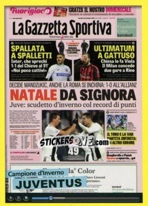 Cromo Campione d'Inverno Juventus (La Gazzetta Sportiva)