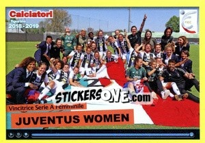 Figurina Vincitrice Serie A Femminile Juventus Women