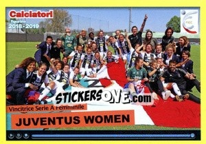 Sticker Vincitrice Serie A Femminile Juventus Women - Calciatori 2018-2019 n. C22 - Panini