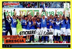 Sticker Vincitrice Serie Bkt Brescia - Calciatori 2018-2019 n. C25 - Panini