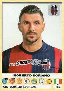 Cromo Roberto Soriano (Bologna) - Calciatori 2018-2019 - Panini