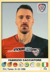 Sticker Fabrizio Cacciatore (Cagliari) - Calciatori 2018-2019 - Panini
