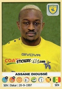 Figurina Assane Dioussé (Chievo Verona) - Calciatori 2018-2019 - Panini