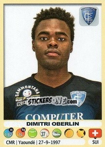 Figurina Dimitri Oberlin (Empoli) - Calciatori 2018-2019 n. M18 - Panini