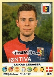 Figurina Lukas Lerager (Genoa) - Calciatori 2018-2019 - Panini