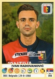 Cromo Ivan Radovanovic (Genoa) - Calciatori 2018-2019 - Panini