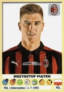 Sticker Krzysztof Piatek (Milan) - Calciatori 2018-2019 n. M35 - Panini