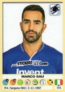 Sticker Marco Sau (Sampdoria)