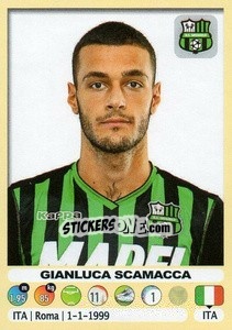 Cromo Gianluca Scamacca (Sassuolo) - Calciatori 2018-2019 - Panini