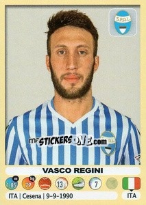 Figurina Vasco Regini (Spal) - Calciatori 2018-2019 - Panini